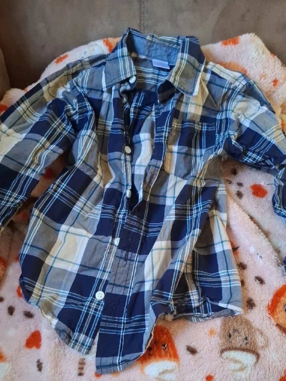 Two Plaid Button-Down Shirt in Olive, Navy & White